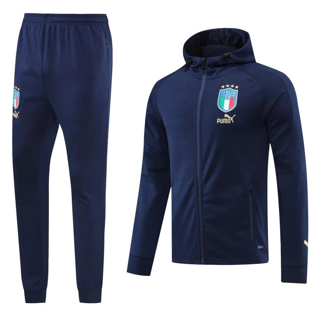 AAA Quality Italy 22/23 Hoodie Tracksuit - Navy Blue